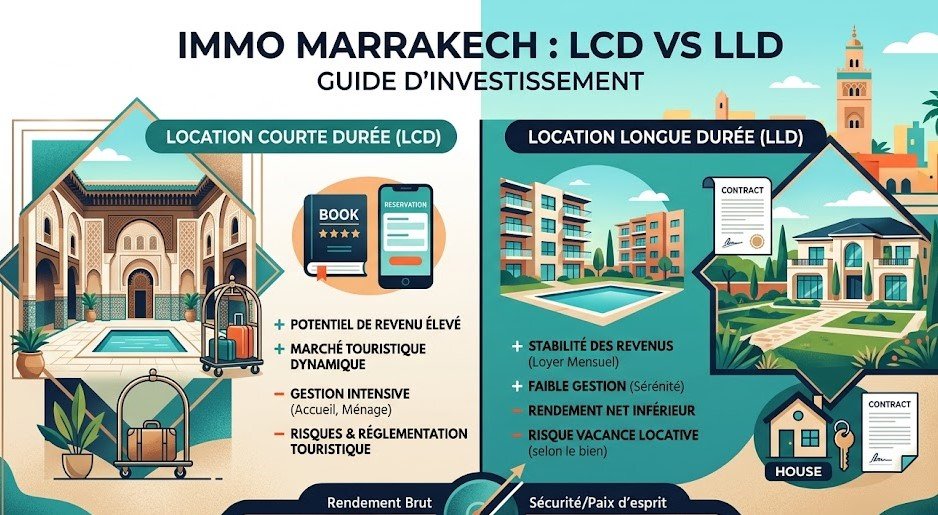 Location Courte Durée VS. Longue Durée à Marrakech