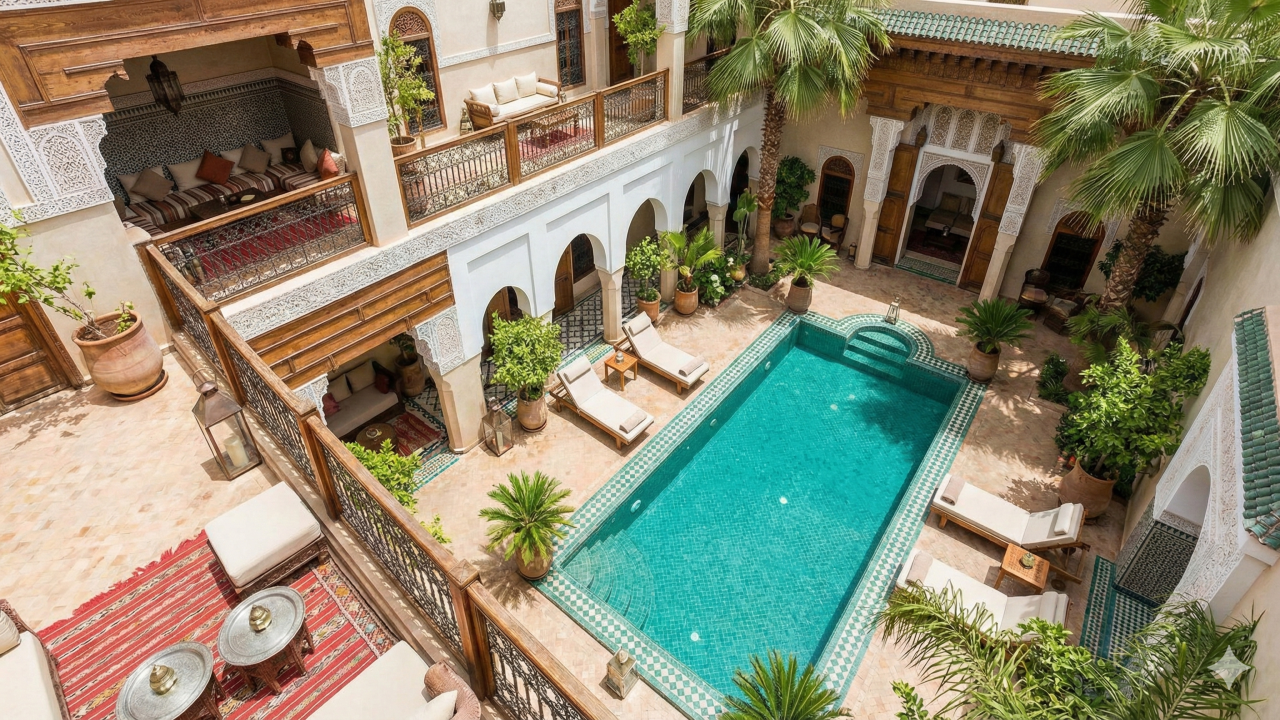 Belle villa contemporaine avec piscine à Targa proche des écoles et à 5mn de guéliz