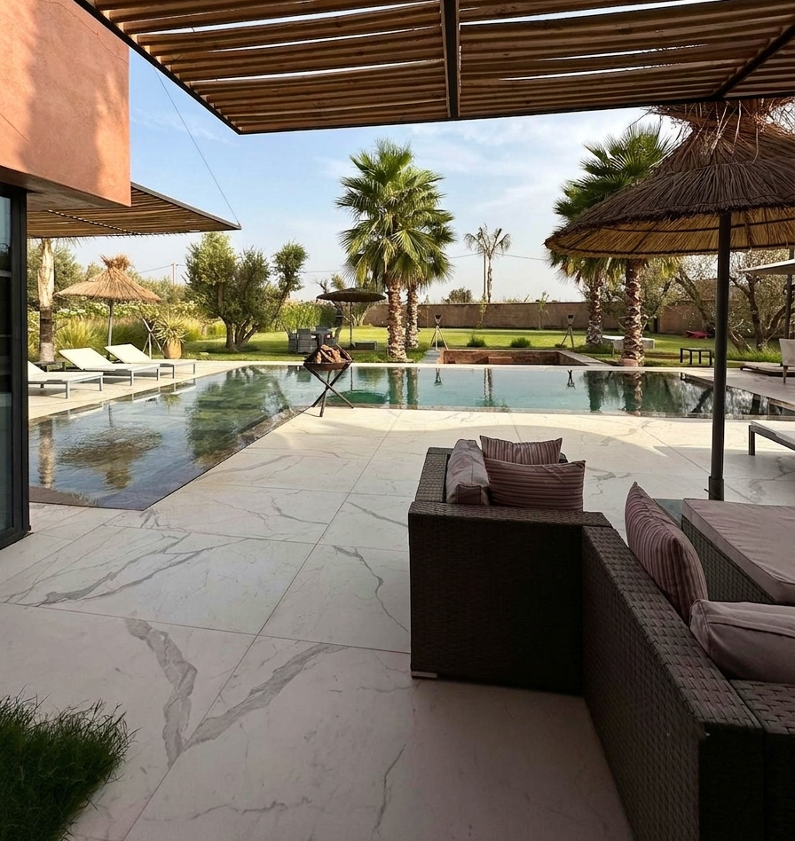 Magnifique Villa de Campagne avec de belles finitions; à Louer meublée– Proche Marrakech (17 km) et à 10mn de l'école Américaine