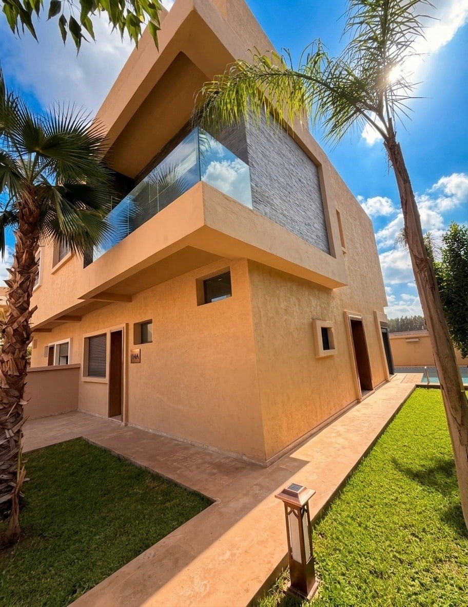 Belle villa 3 chambres Meublée avec piscine à cherifia début Rte Amimiz 