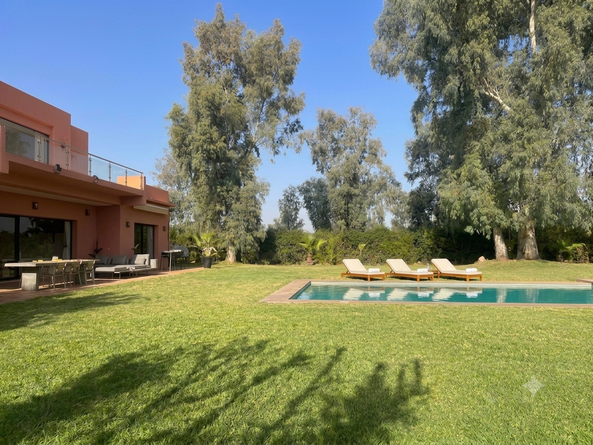 Superbe Villa de Prestige avec Vue sur l'Atlas – Route de l'Ourika (Km 17) avec piscine et hammam