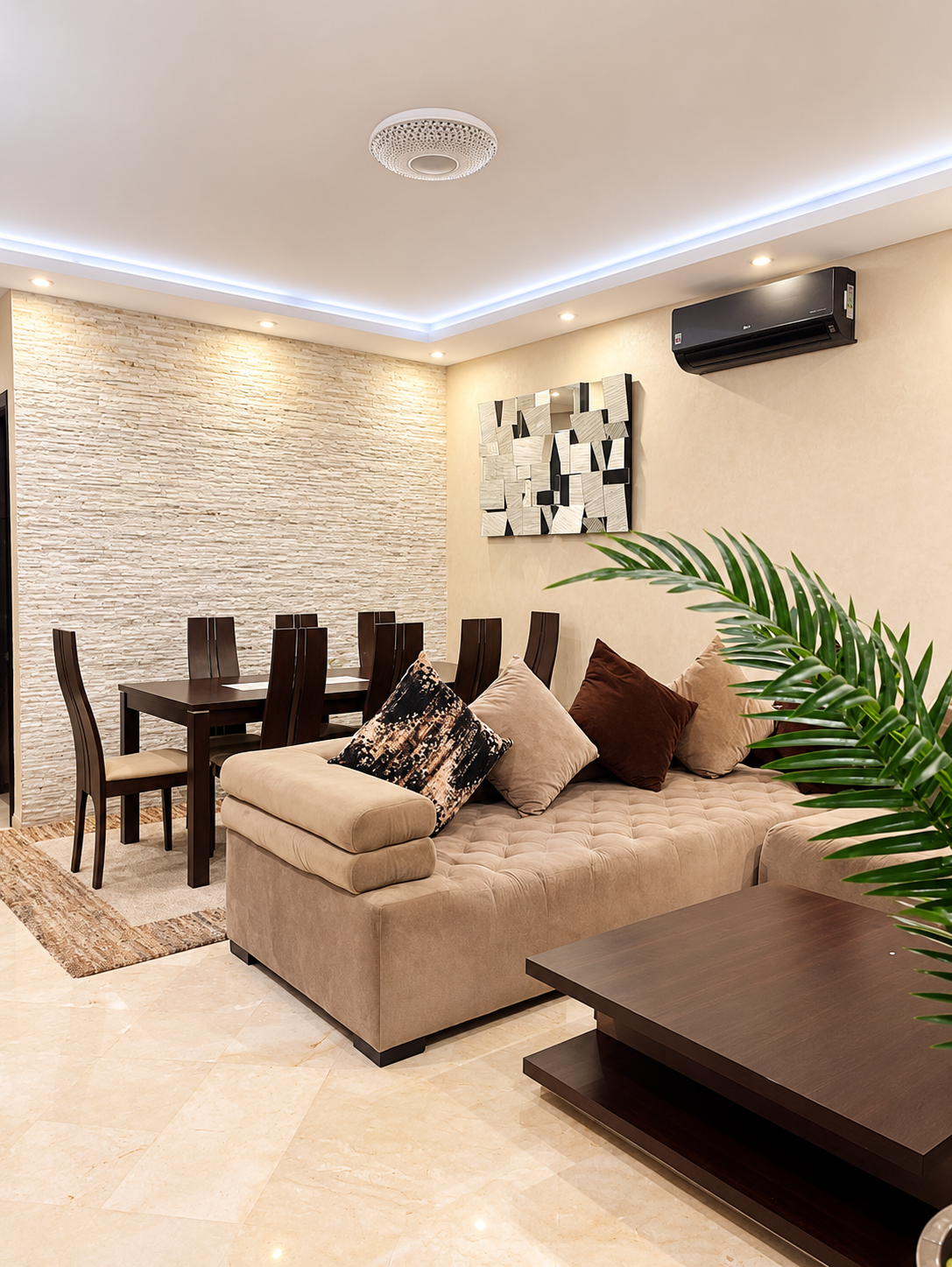 Bel Appartement Meublé de 2 Chambres (102 m²) à Louer – Hivernage, Marrakech