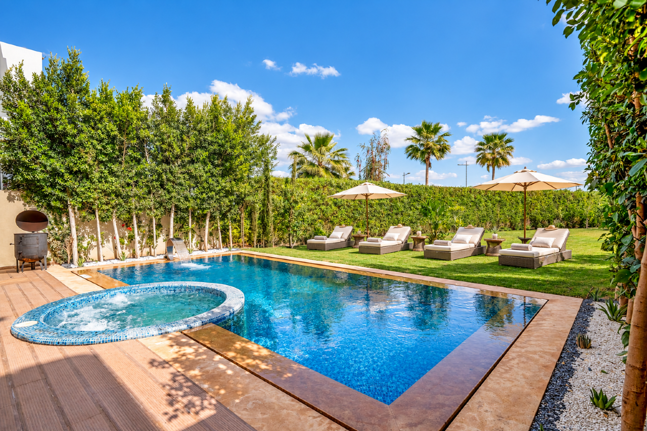 Somptueuse villa avec piscine, jacuzzi, hammam et salle de sport