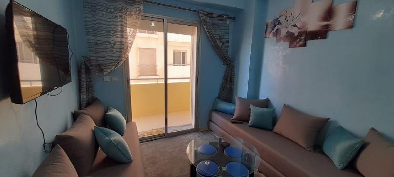 Meublé ou semi meublé, un bel appartement à louer bien ensoleillé d'une sup de 82m² avec balcon, situé dans un quartier calme et sécurisé à Haut Founty Agadir