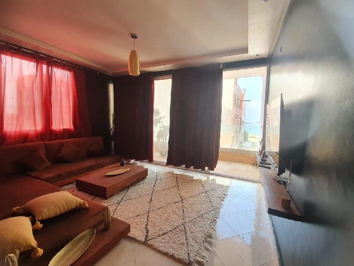 Deux Appartements de 110 m² de 2 chambres 2 SDB à louer vides ou meublés avec une superbe vue sur la mer bien situés au Village Aourir Tama-Wanza à 10mn de centre ville Agadir