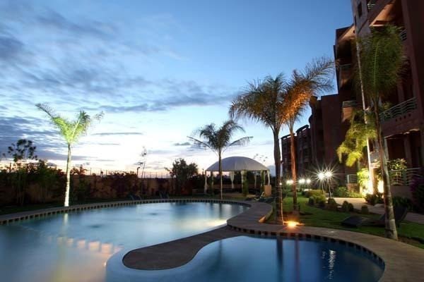 Appartement F2 ( 1 chambre ) à vendre de 60 m² avec terrasse situé dans une résidence avec piscine collective sur la route de casa - Marrakech