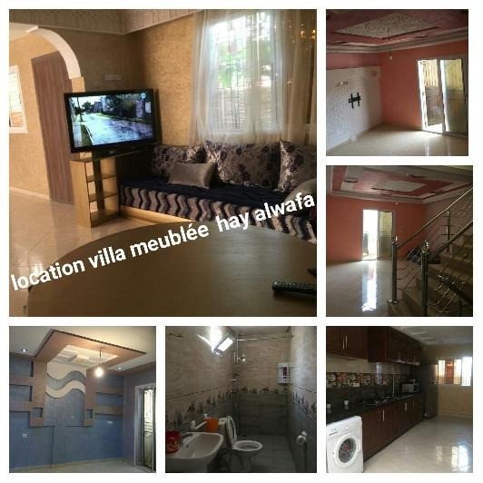 TINASS IMMO vous propose une villa neuve meublée à vendre de 6 chambres avec 3 balcons et jardin d'une sup de 360 m²  dans quartier calme et sécurisé à Hay Ell Wafa AGADIR;
